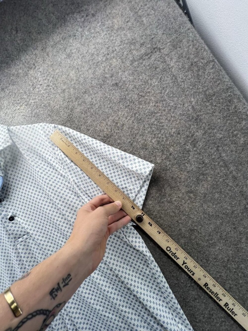 Greyson Polo Shirt Men Large White Geometric Print Golf Stretch Jersey Logo - Picture 7 of 13